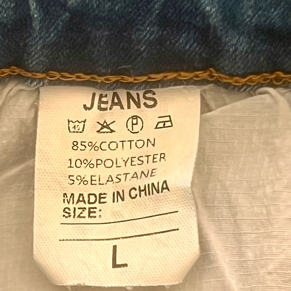Girls Distressed Skinny Jeans Size L Mid Rise Stretch Denim - Picture 2 of 4
